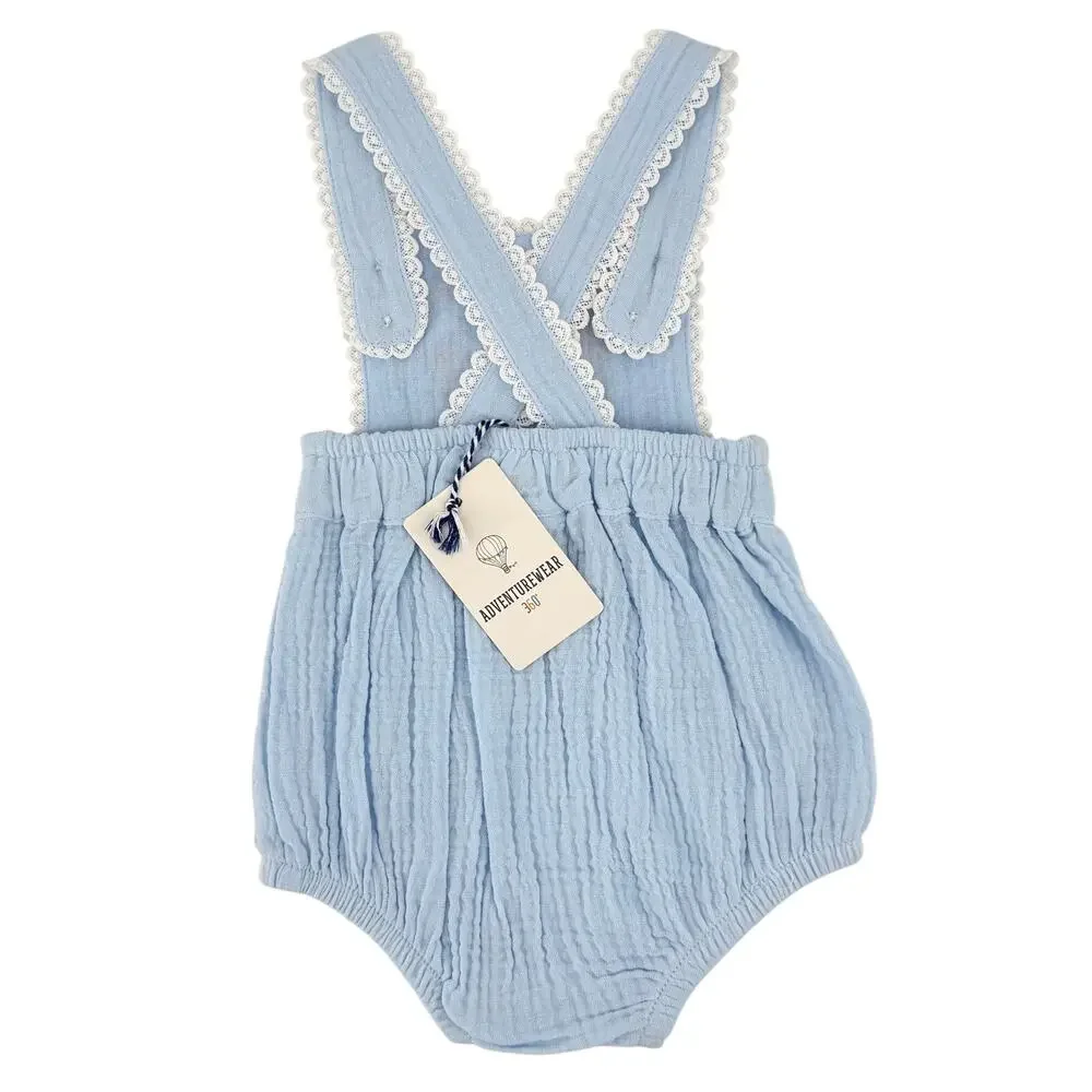 Adventure Wear 360 Baby Girl Sz 6M Blue Patriotic Popsicle Bubble Romper USA